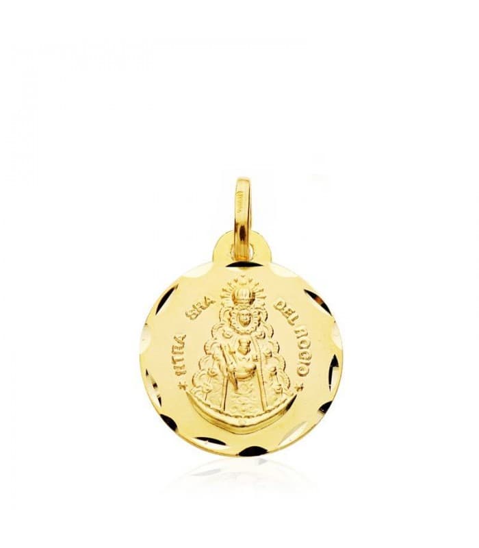 Escapulario V. del Rocío y V. de Cinta Oro 18k 16 mm