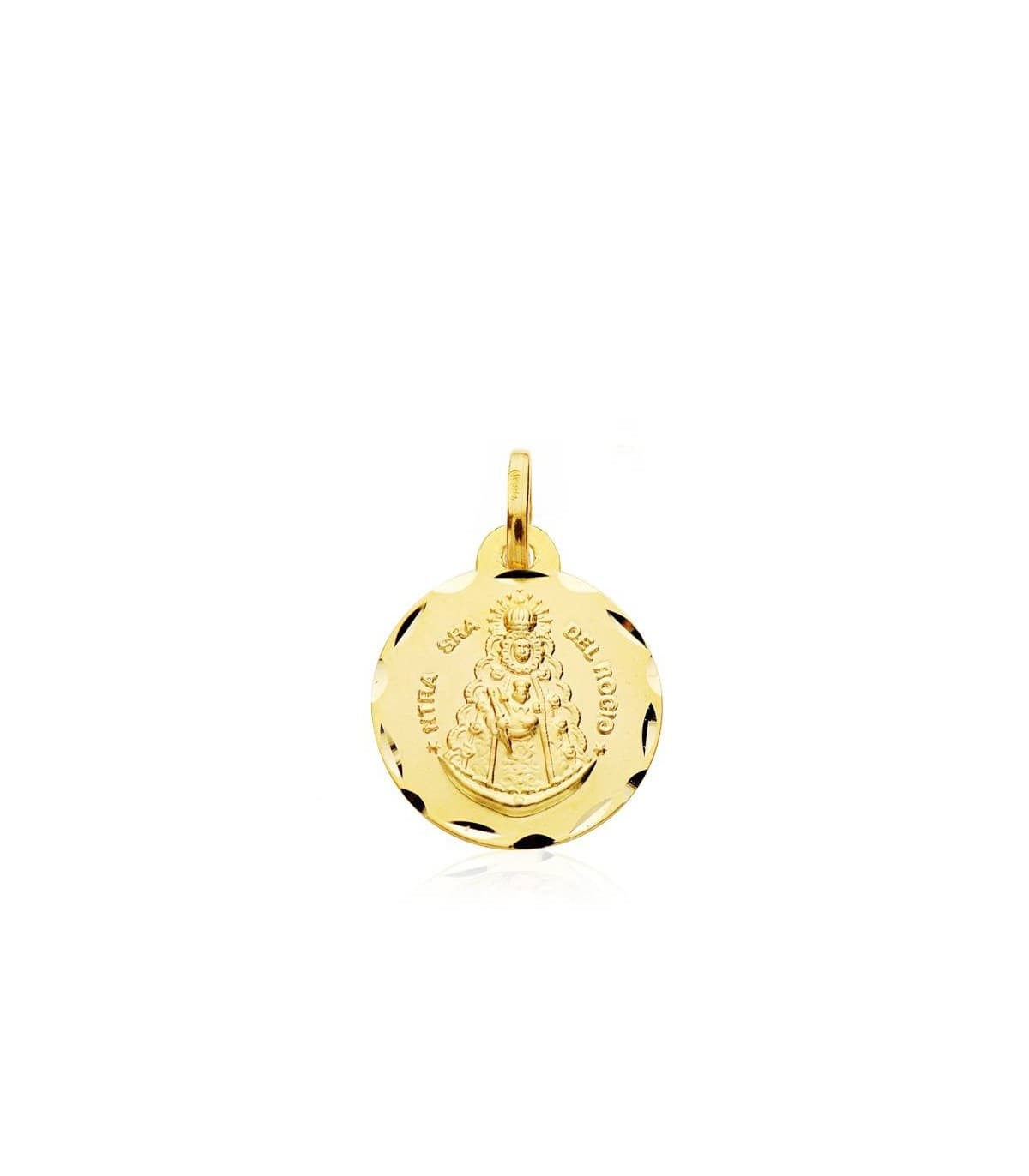 Escapulario V. del Rocío y V. de Cinta Oro 18k 16 mm