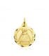Scapulaire Vierge de la Cabeza et Sacré Coeur de Jésus 18 carats or jaune. Médaille religieuse