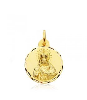 Medalla Nuestra Señora Virgen de la Macarena Sevilla Oro 18 kts 17mm