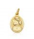 Médaille  Ange avec Horloge Ovale Or 18K