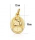 Médaille  Ange avec Horloge Ovale Or 18K