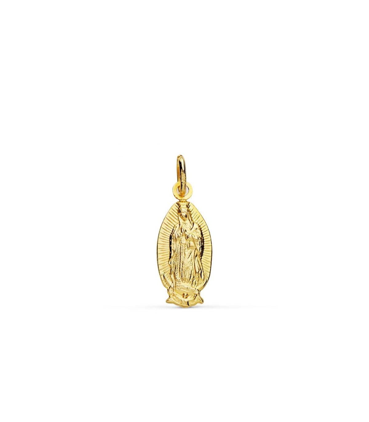 Médaille or 18 carats Vierge de Guadalupe Mexique