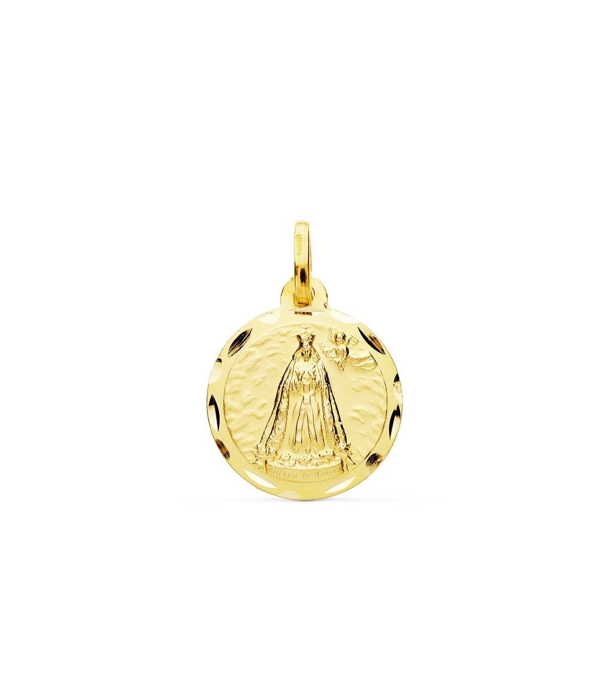 Medaglia Vergine di Cotoca scolpita oro 18kt 18mm