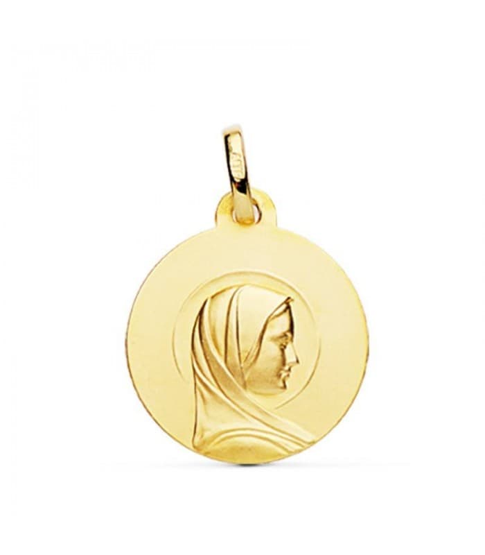 Medaglia Madonna Maria oro giallo 750 18mm