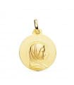 Médaille Vierge Marie au voile Or 18K 18mm