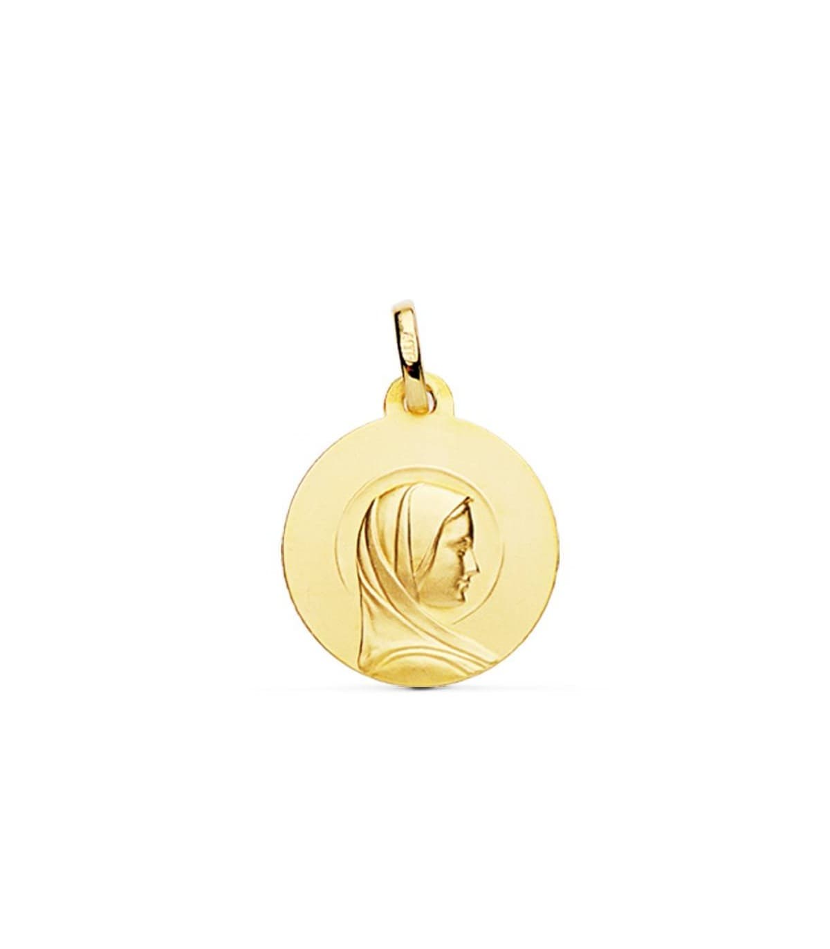 Medaglia Madonna Maria oro giallo 750 18mm