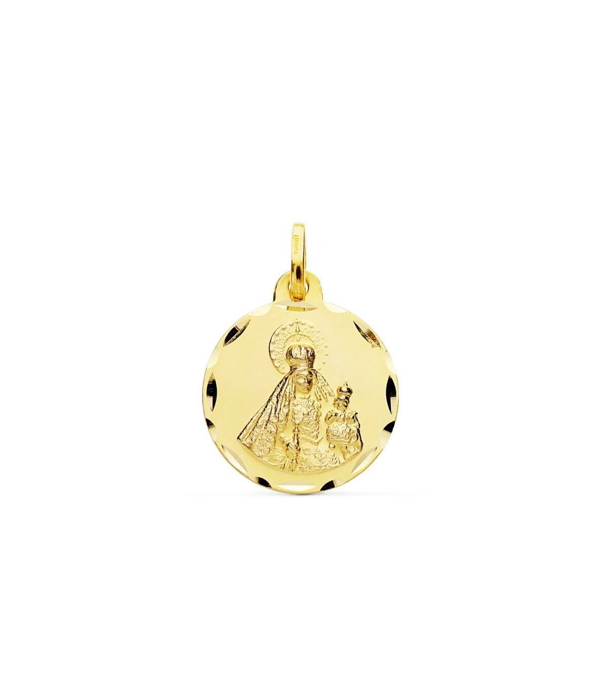 Medaglia Nostra Signora del Rosario oro 18kt 18mm