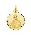 Anhänger 18 K Gelbgold Madonna mit Kind P2984-322