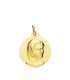 Medalla religiosa comunión María Francesa Oro 18k 16mm