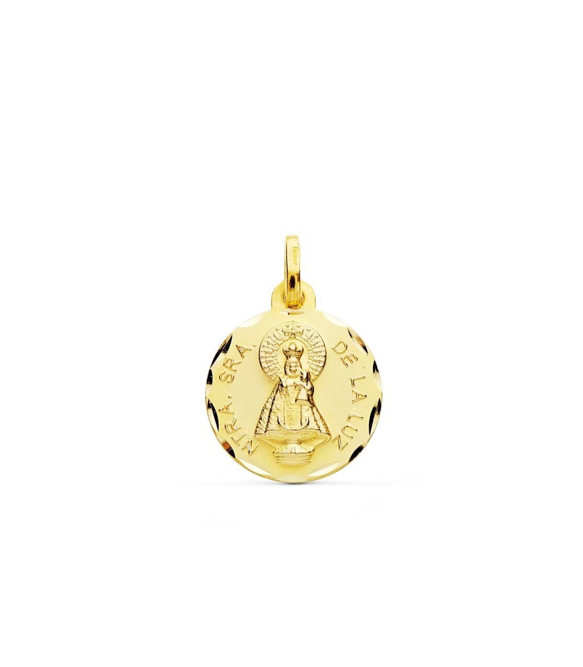Medalla Virgen Nuestra Señora de la Luz Oro 18 kts Grabado