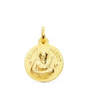 Medalla Saint Benoit Oro 18k 16mm