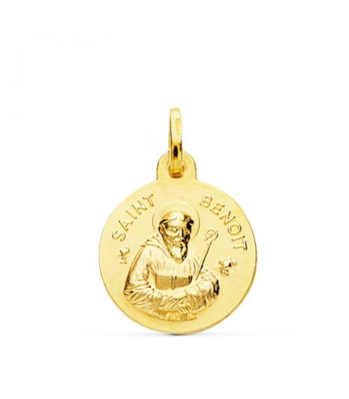 Medalla Saint Benoit Oro 18k 16mm