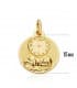 Medalla Niño y Reloj Redonda oro 18K 15mm