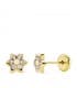 Boucles d'oreilles étoile Dima Or Jaune 18K 5 mm pour enfants avec fermoir á vis.