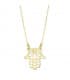 Gargantilla oro amarillo 18k Mano de Fátima Slim