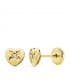 Pendientes de niña oro amarillo 18 kilates Lupe corazón 5mm