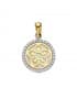 Pendentif pour femme or bicolore 18k Jara fleur