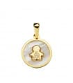 Colgante de mujer oro amarillo 18k Kids Icon Boy Nácar