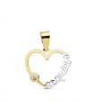 Colgante Corazón "te quiero" oro bicolor 18 Ktes San Valentín