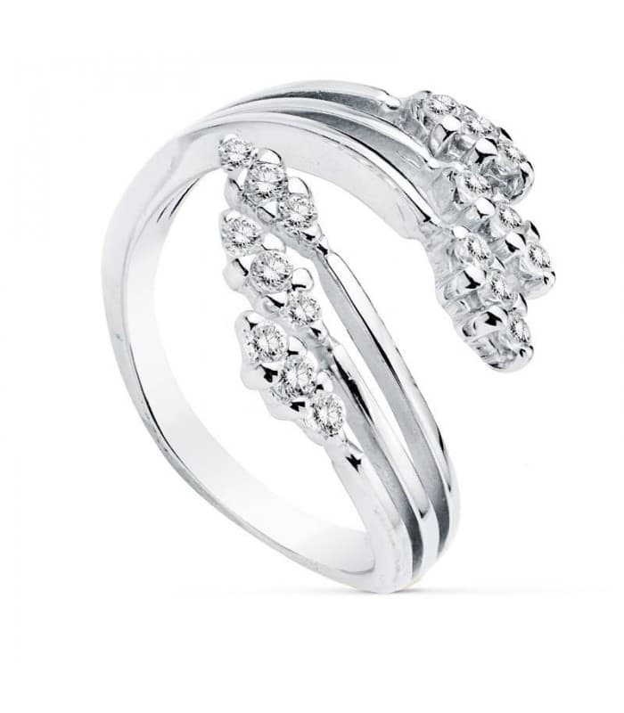 Anello da donna Jeriva oro bianco 18kt