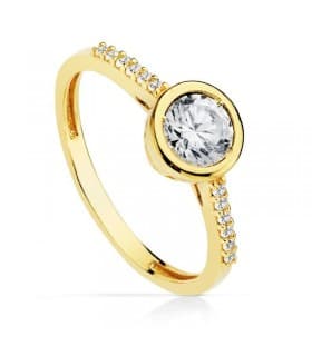 Solitario Mujer Oro amarillo 18k Júpiter