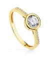 Solitär Ring mit Zirkonia Gold 18K /750er 19463-oa