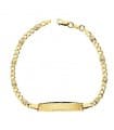 Bracciale con targhetta Ingrid Oro 18kt Zirconi 17cm