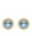 Orecchini oro giallo Candida acquamarina 18 kt