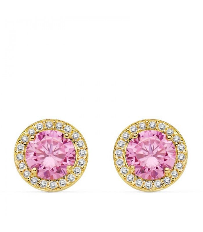 Boucles d'oreilles or jaune Candida Rose 18 K