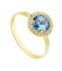 Sortija oro amarillo Candida Rosa 18 Ktes Anillo ideal para invitadas de boda dama de honor