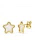 Ohrstecker mit Sternmotiv & Perlmutt - Damenohrringe 750 Gold 18858 Stern