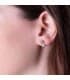 Boucles d'oreilles Femme Bandes Or Bicolore 18 Carats