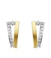 Orecchini donna Fascia oro bicolore 750