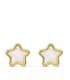 Pendientes de mujer, pendientes juveniles con forma de estrella de oro