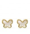 Boucles d'oreilles Papillon Nacre Or Jaune 18 Carats