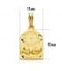 Médaille enfant et horloge chapelle or 18 carats