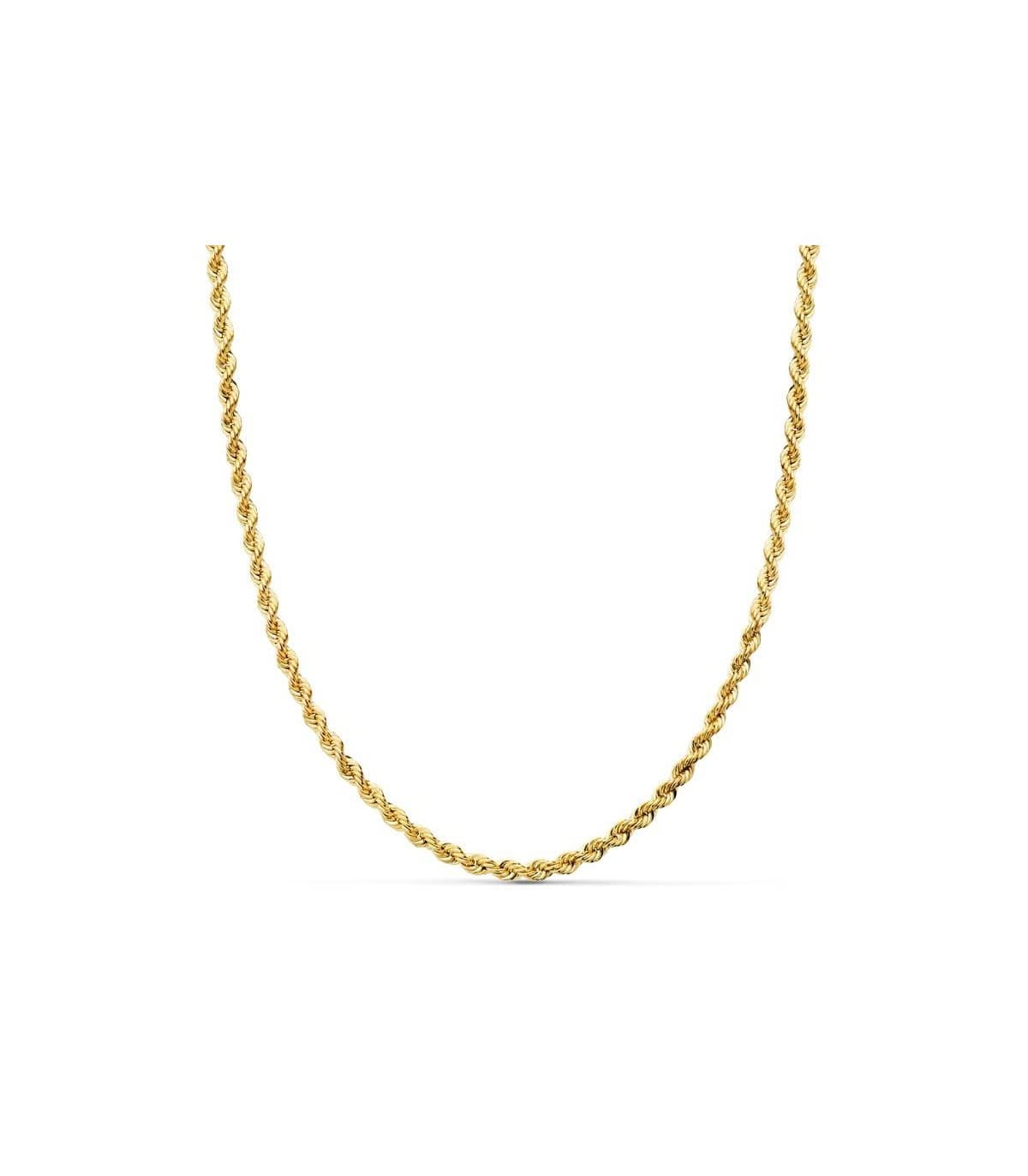 Collana maglia corda leggera oro giallo 18kt 45cm 2,7mm