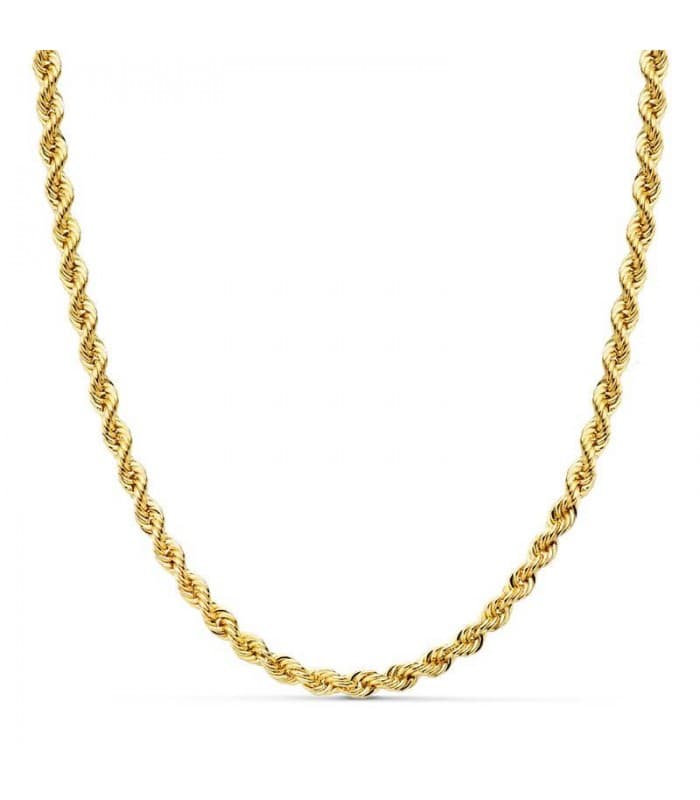 Chaîne Corde Torsadée Or jaune 18k 60cm 4mm