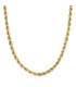 Chaîne pour homme en or, maille corde Torsadée Légère Or jaune 750 60cm 4.3mm