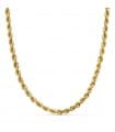 Chaîne Corde Torsadée Légère Or jaune 18k 60cm 4.3mm
