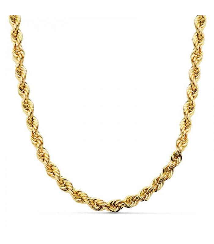Chaîne Corde Torsadée Légère Or jaune 18k 60cm 5,5mm