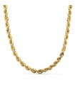 Chaîne Corde Torsadée Légère Or jaune 18k 60cm 5,5mm