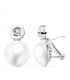 Boucles d'oreilles Madame de Maintenon Or Blanc 18K Perle Japonaise.