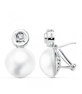 Pendientes Madame de Maintenon Oro Blanco 18K Perla Japonesa