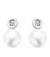 Boucles d'oreilles Madame de Maintenon Or Blanc 18K Perle Japonaise.