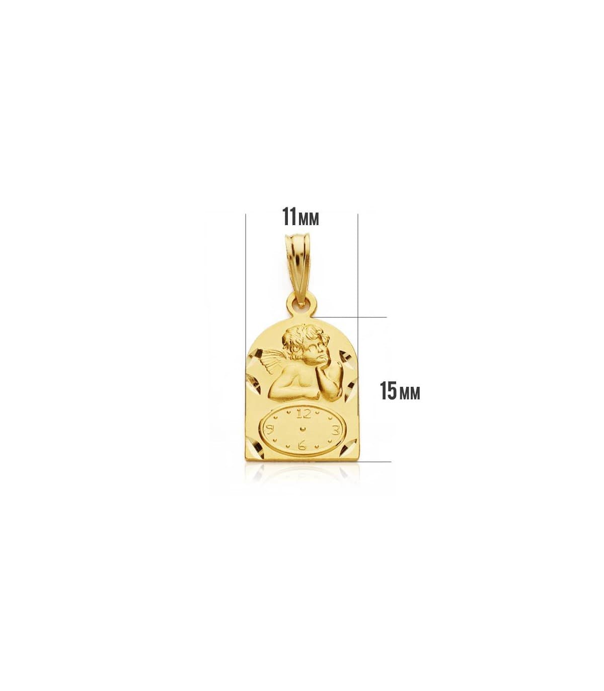 Medalla  niño y reloj capilla oro 18ktes