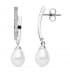 Boucles d'oreilles Comtesse Yorkshire Or Blanc 9K Perle