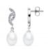Pendientes boho para novia Oro blanco 18 ktes Joyería de boda invitadas