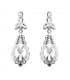Boucles d'oreilles Fleur de Grenade Or blanc 18k Diamantées